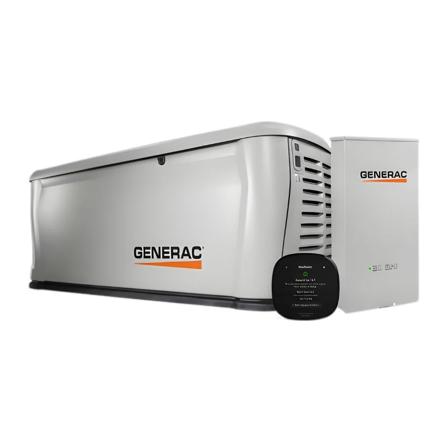 Compact Generac standby generator for essential circuits